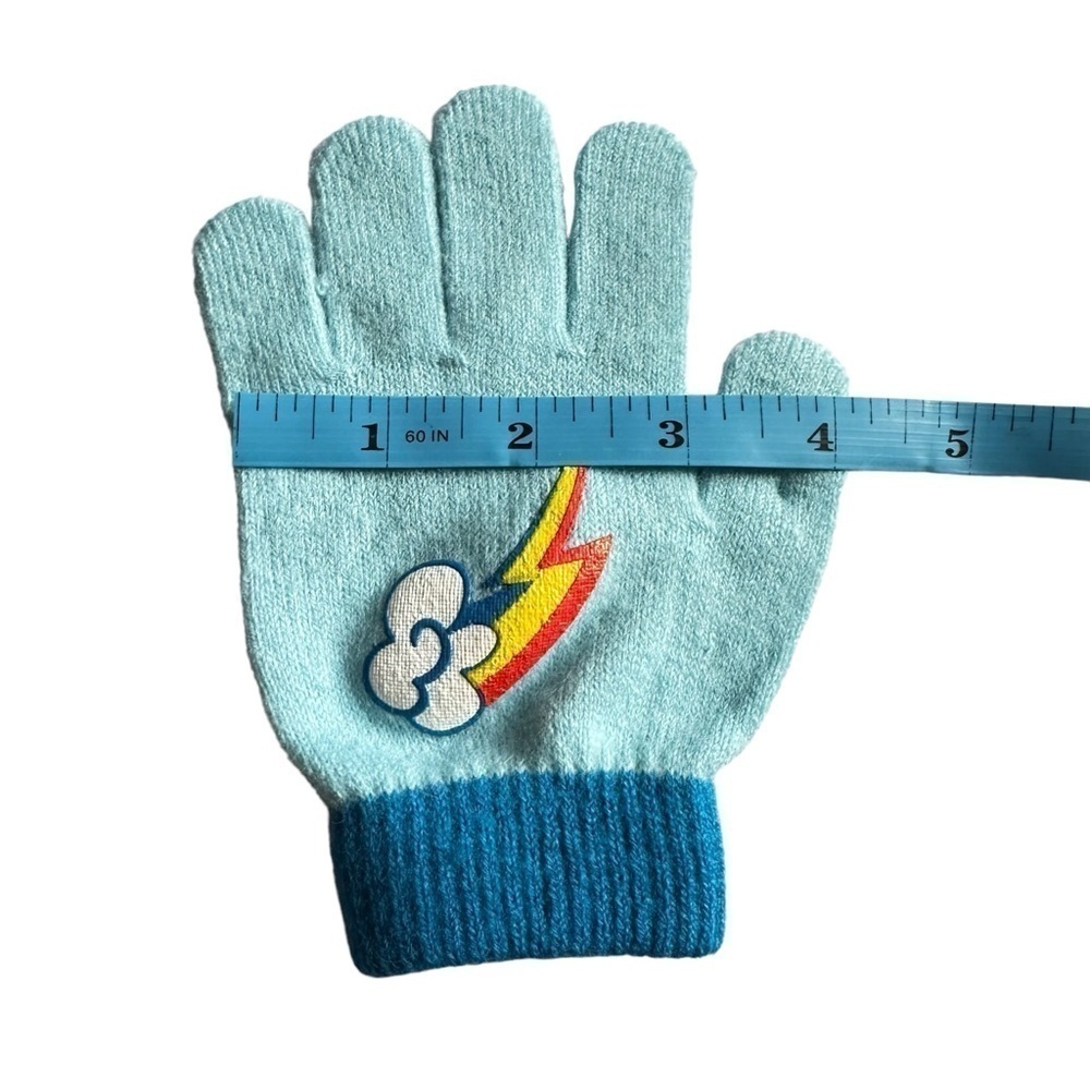 My Little Pony Girls Blue Rainbow Dash Winter Hat & Matching Gloves OSFM - Picture 9 of 11
